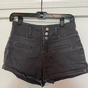 Refuge Charcoal High Waist Women's Shorts